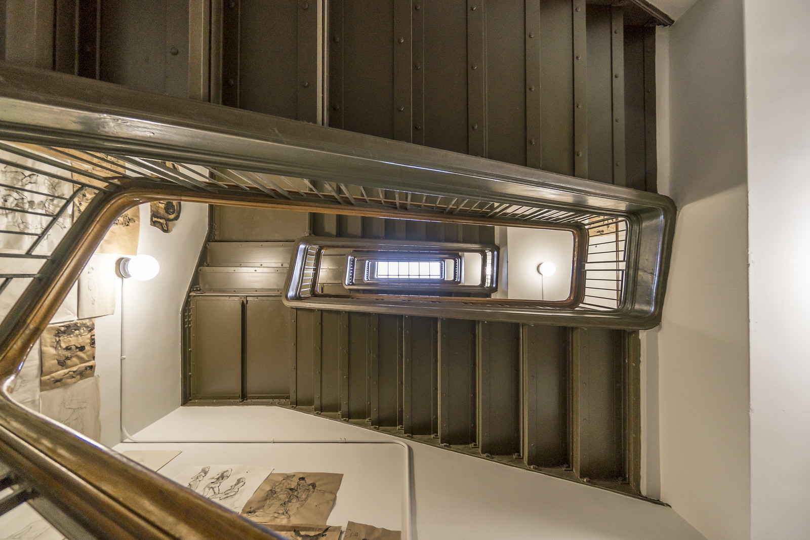 PNCA 511 Building stairwell from above