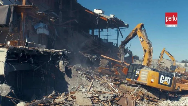 Portland Meadows demolition, Perlo Construction — aerial documentation